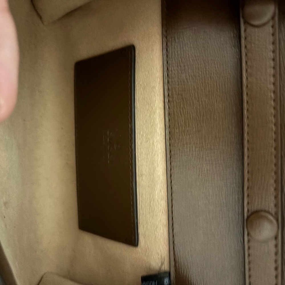 Gucci Brown and Gold Clutch with Monogram Design - Picture 5 of 10